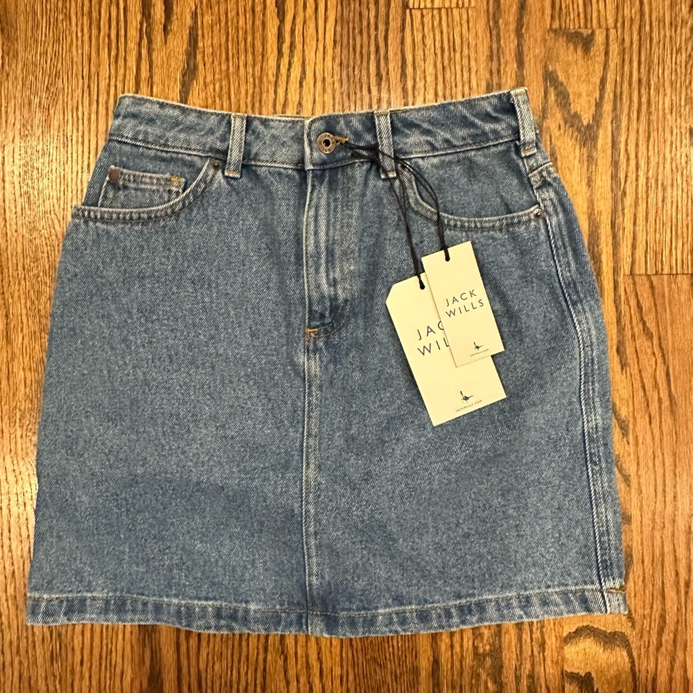 Jack Wills Classic Blue A-Line Skirt